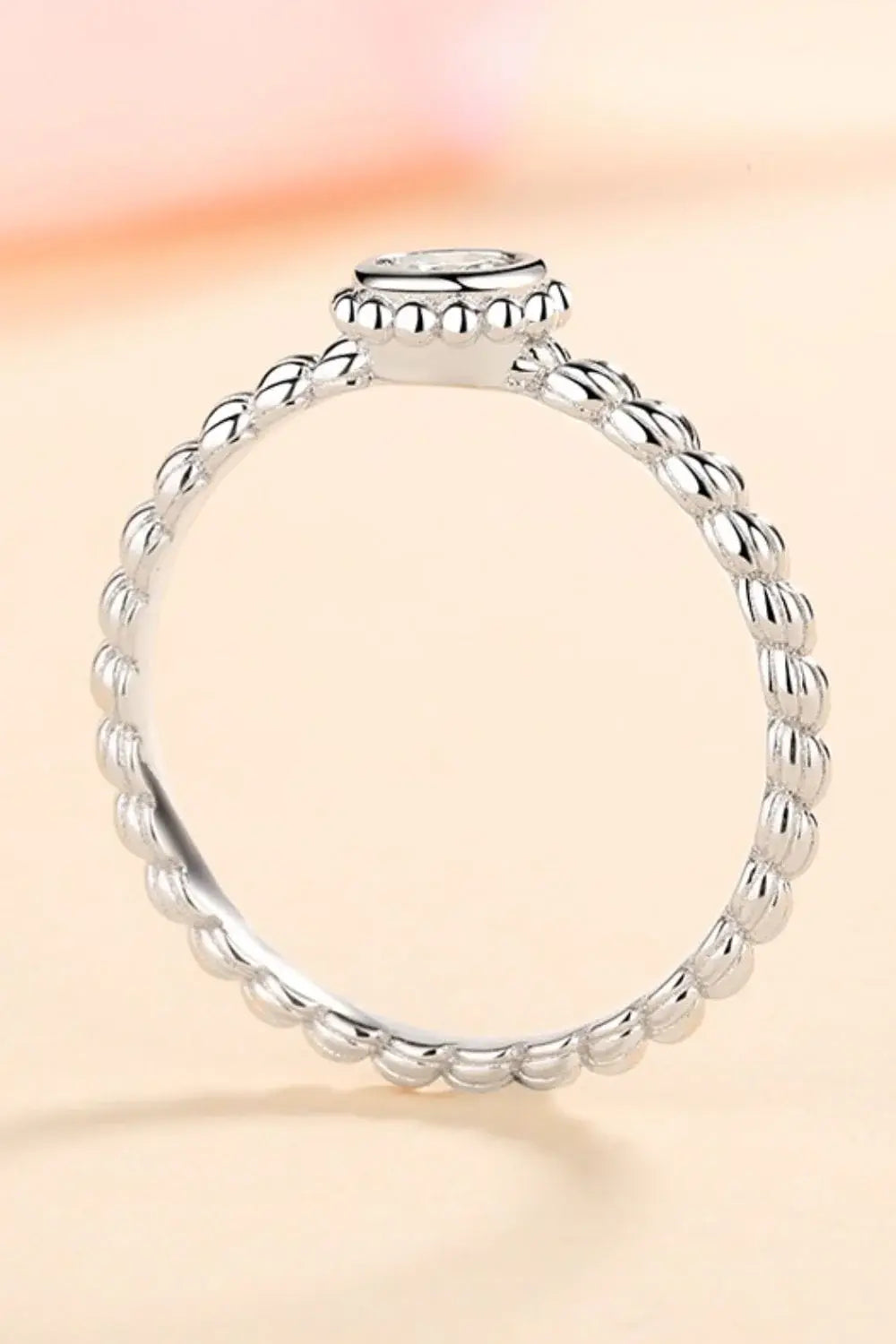 Moissanite Rhodium-Plated Ring - Trendsi - Flyclothing LLC