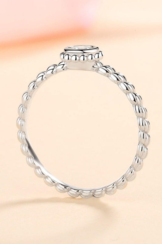 Moissanite Rhodium-Plated Ring - Flyclothing LLC
