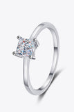 925 Sterling Silver Moissanite Solitaire Ring - Trendsi