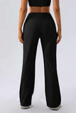High Waist Straight Active Pants - Trendsi - Flyclothing LLC