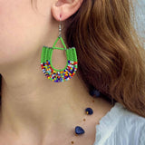 Maasai Bead Basket Dangle Earrings - Jedando