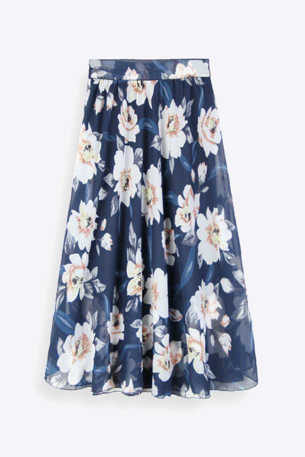 Full Size Floral Tie-Waist Skirt - Trendsi - Flyclothing LLC