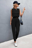 Sleeveless Top and Joggers Set - Trendsi - Flyclothing LLC
