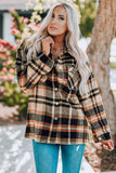 Plaid Button Front Shirt Jacket with Breast Pockets - Trendsi - Flyclothing LLC