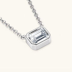 1 Carat Moissanite 925 Sterling Silver Pendant Necklace - Trendsi