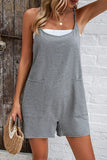 Spaghetti Strap Romper with Pockets - Trendsi