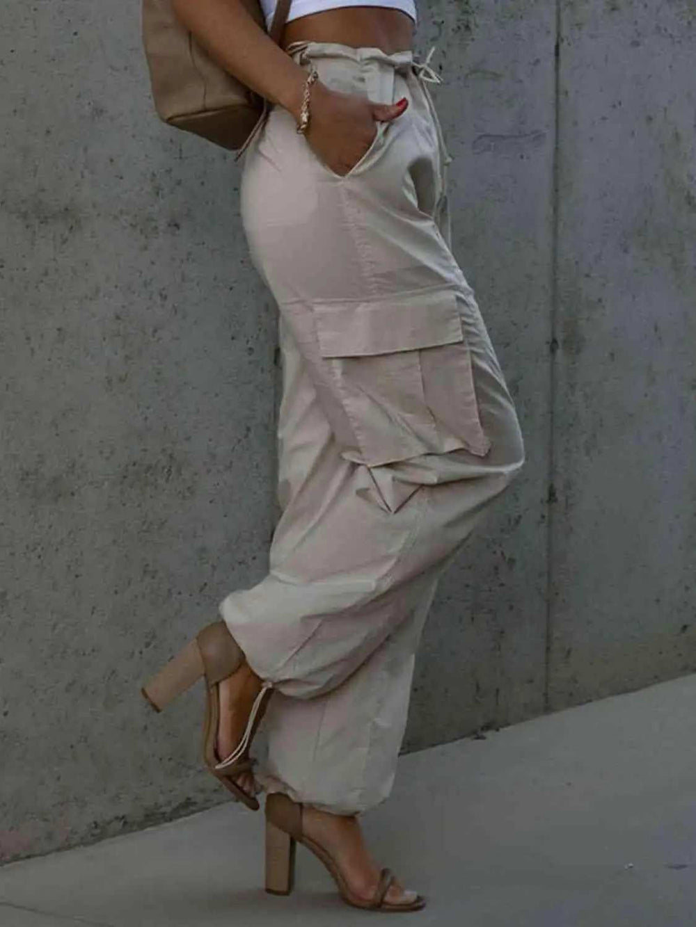 Drawstring Pants with Pockets - Trendsi - Flyclothing LLC