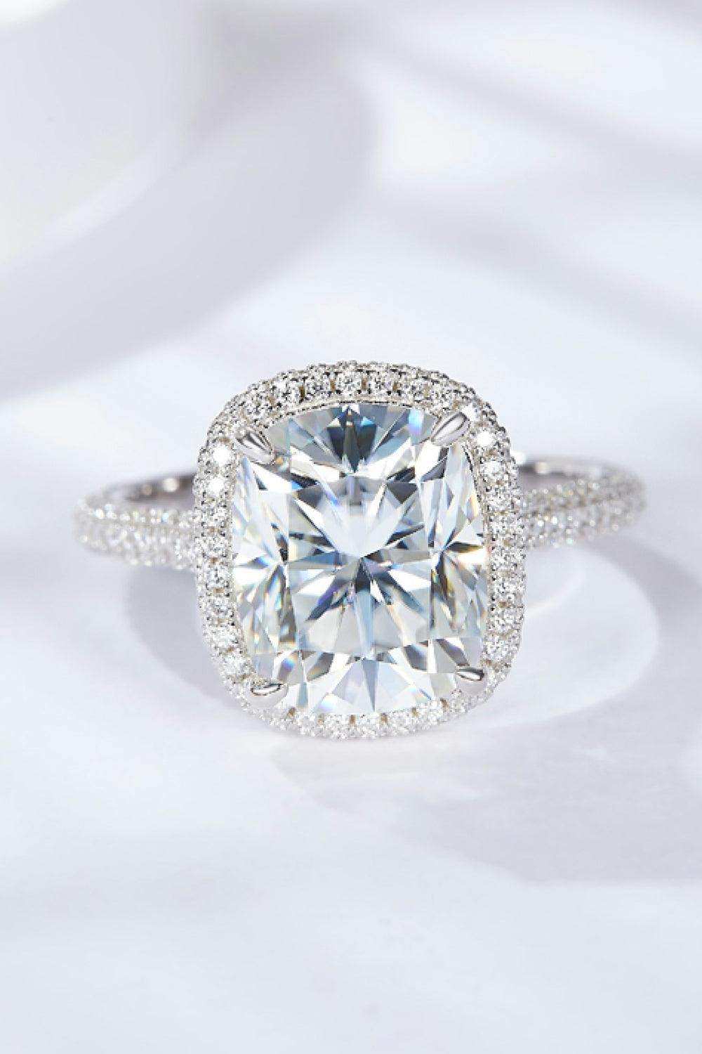6 Carat Moissanite Halo Ring - Trendsi - Flyclothing LLC