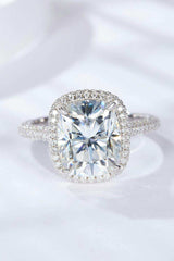 6 Carat Moissanite Halo Ring - Trendsi - Flyclothing LLC