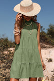Tie Back Sleeveless Tiered Dress - Trendsi