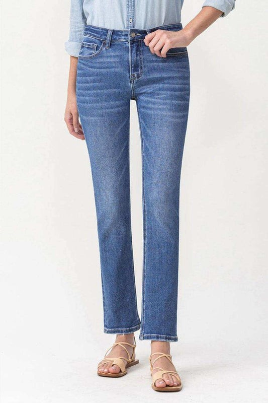Lovervet Full Size Maggie Midrise Slim Ankle Straight Jeans - Trendsi - Flyclothing LLC