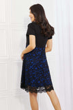 Yelete Full Size Contrasting Lace Midi Dress - Trendsi - Flyclothing LLC