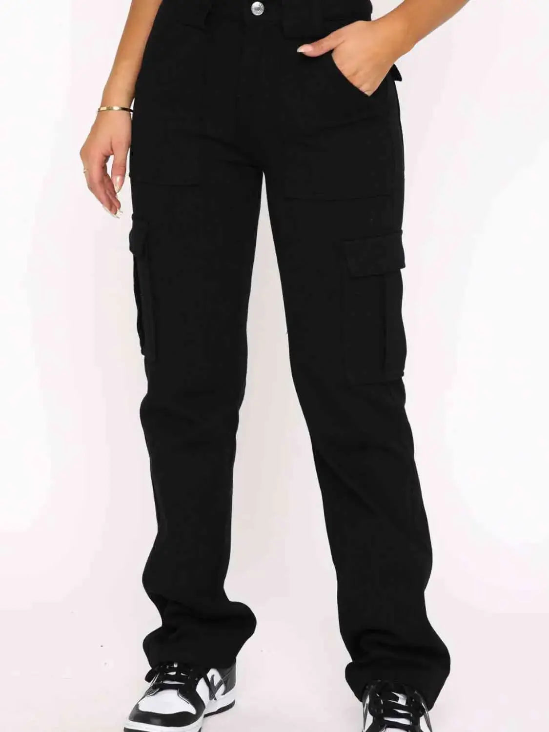 Straight Leg Cargo Pants - Trendsi - Flyclothing LLC