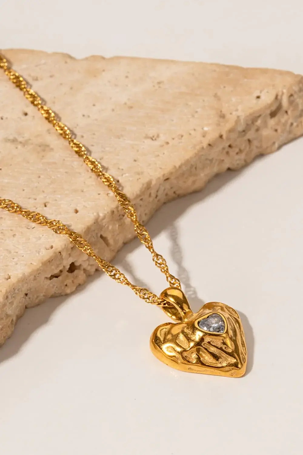 Heart Pendant Stainless Steel Necklace - Trendsi - Flyclothing LLC