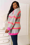 Woven Right Ribbed Long Sleeve Cardigan - Trendsi - Flyclothing LLC