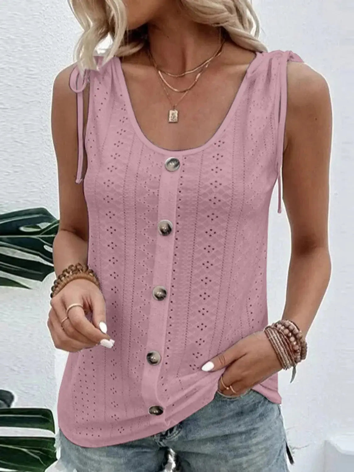 Full Size Scoop Neck Sleeveless Tank Top - Trendsi - Flyclothing LLC