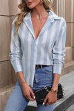 Striped Long Sleeve Shirt - Trendsi