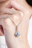 2 Carat Moissanite 925 Sterling Silver Necklace - Trendsi