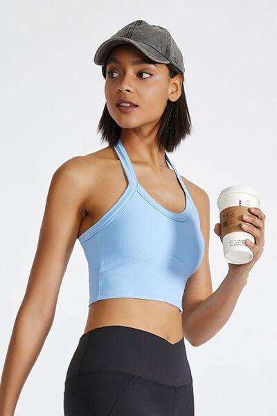 Halter Neck Active Cami - Trendsi - Flyclothing LLC