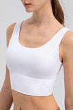 Scoop Neck Wide Strap Active Tank - Trendsi - Flyclothing LLC