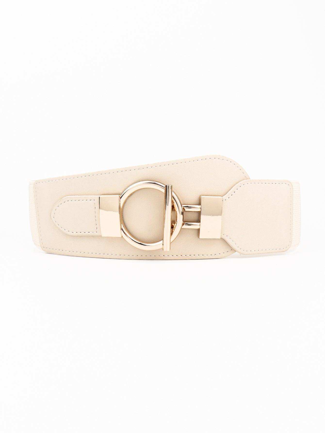 PU Elastic Wide Belt with Alloy Buckle - Trendsi - Flyclothing LLC