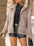 Fuzzy Pocketed Button Up Jacket - Trendsi - Flyclothing LLC