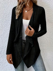 Open Front Long Sleeve Cardigan - Trendsi