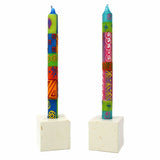 Hand-Painted Dinner Candles, Pair (Shahida Design) - Nobunto - Flyclothing LLC