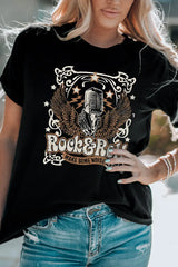 Slogan Graphic Short Sleeve T-Shirt - Trendsi - Flyclothing LLC