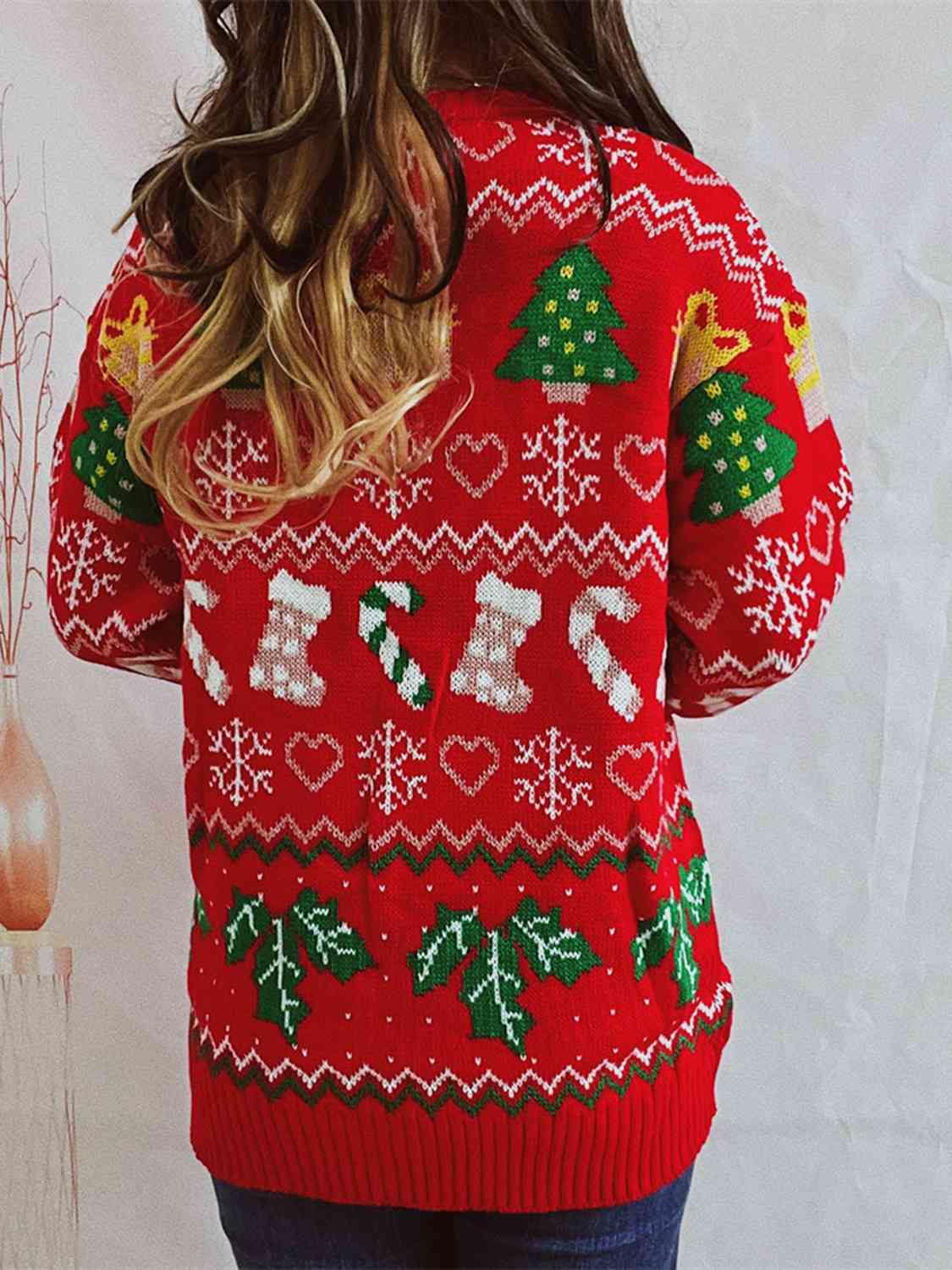 Christmas Element Sweater - Trendsi