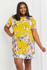 Celeste In The Meadow Full Size Contrast Mini Dress - Trendsi