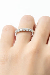 Can't Stop Your Shine Moissanite Platinum-Plated Ring - Trendsi - Flyclothing LLC