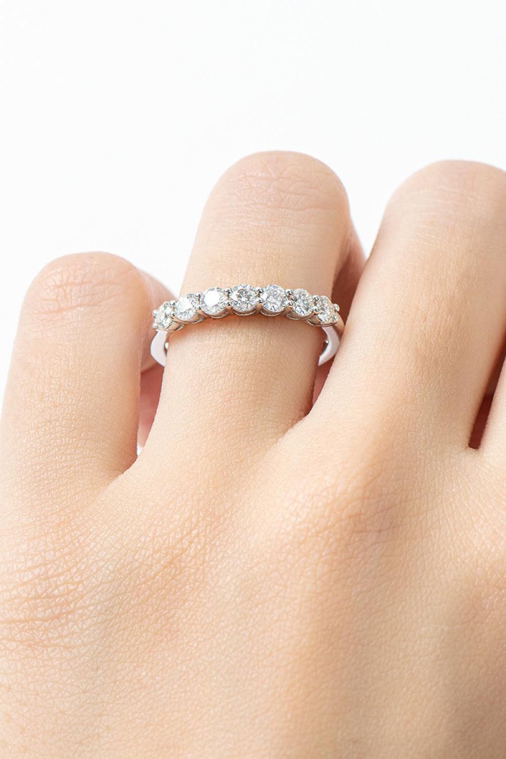 Can't Stop Your Shine Moissanite Platinum-Plated Ring - Trendsi