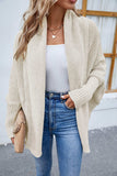 Open Front Long Sleeve Cardigan - Trendsi - Flyclothing LLC