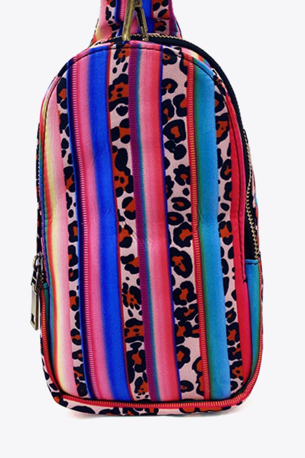 Printed PU Leather Sling Bag - Flyclothing LLC