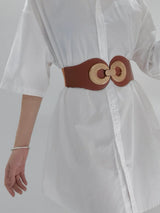 Alloy Buckle Elastic PU Belt - Trendsi - Flyclothing LLC