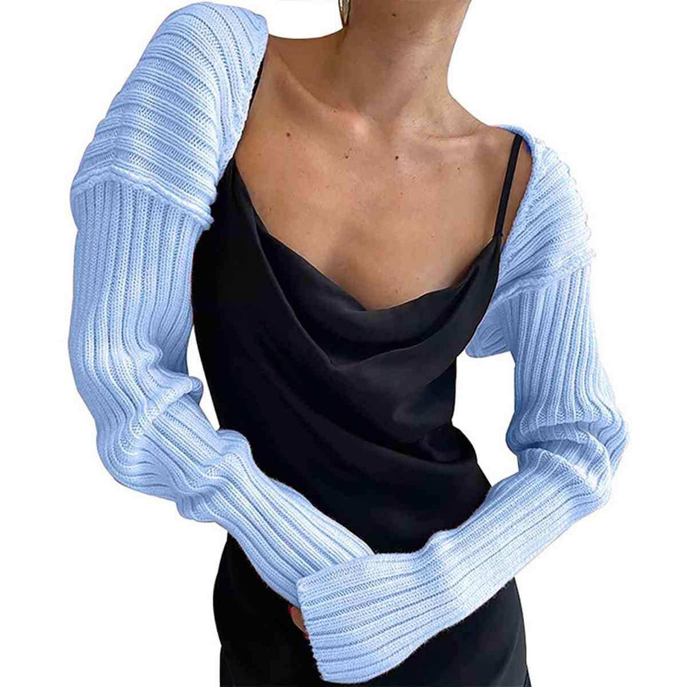 Long Sleeve Knit Bolero - Trendsi - Flyclothing LLC