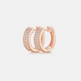 Moissanite 925 Sterling Silver Huggie Earrings - Trendsi - Flyclothing LLC