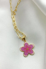 Flower Pendant Stainless Steel Necklace - Trendsi - Flyclothing LLC