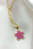 Flower Pendant Stainless Steel Necklace - Trendsi - Flyclothing LLC