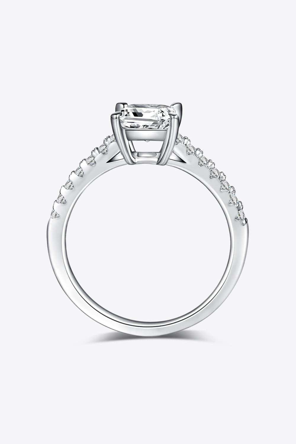 1.21 Carat Moissanite 925 Sterling Silver Side Stone Ring - Trendsi - Flyclothing LLC