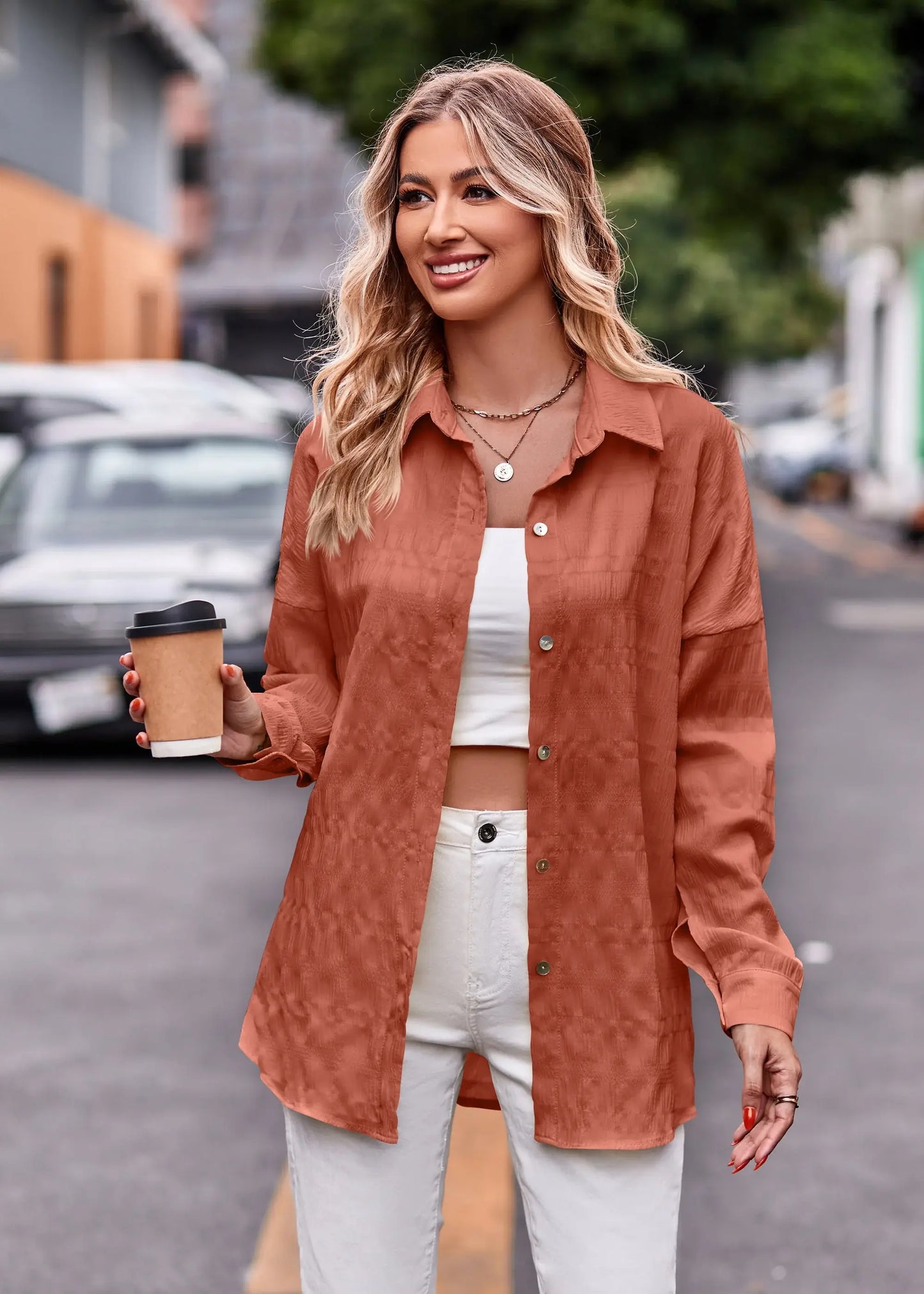 Dropped Shoulder Longline Shirt - Trendsi - Flyclothing LLC