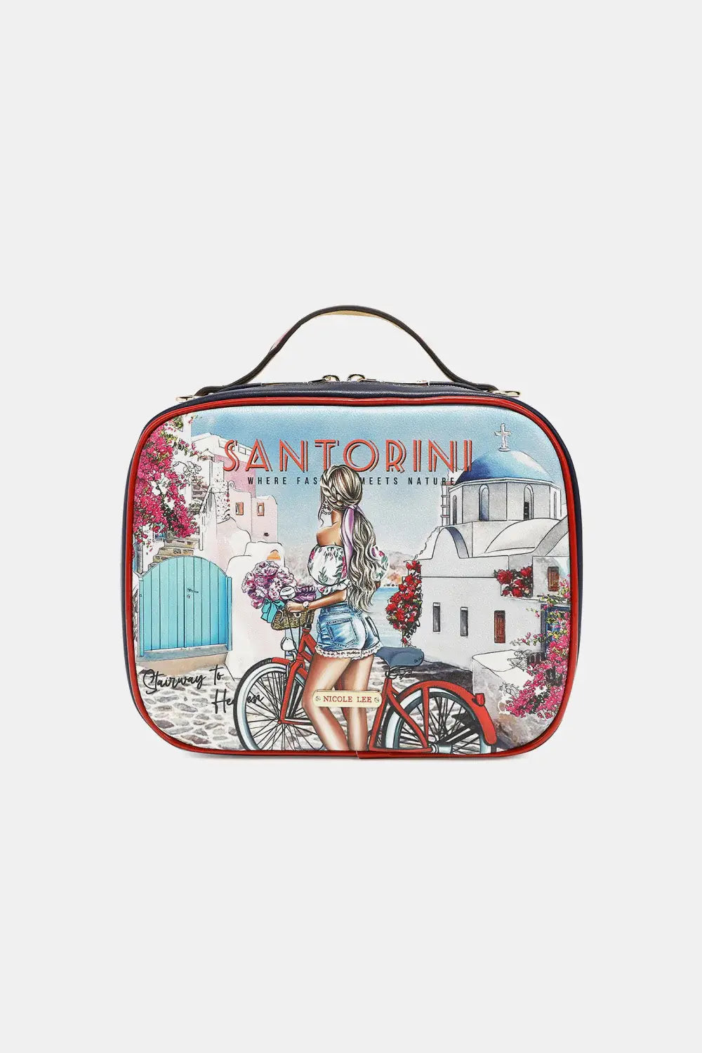 Nicole Lee USA Printed Handbag with Three Pouches - Trendsi - Flyclothing LLC
