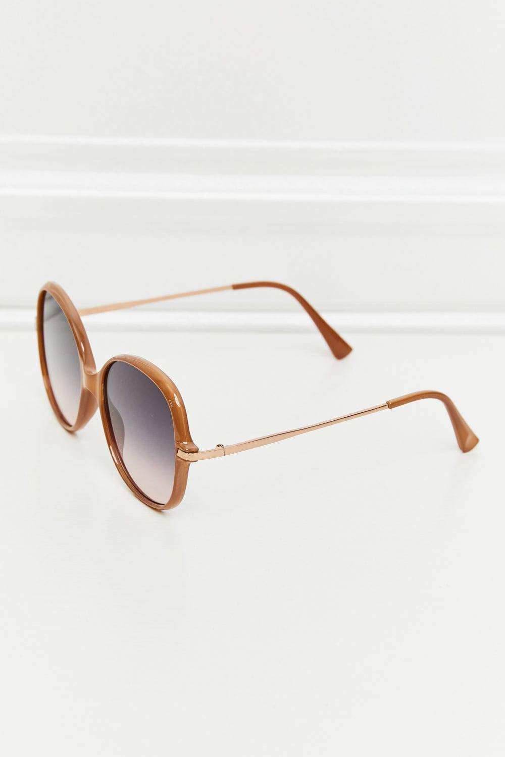Metal-Plastic Hybrid Full Rim Sunglasses - Trendsi - Flyclothing LLC