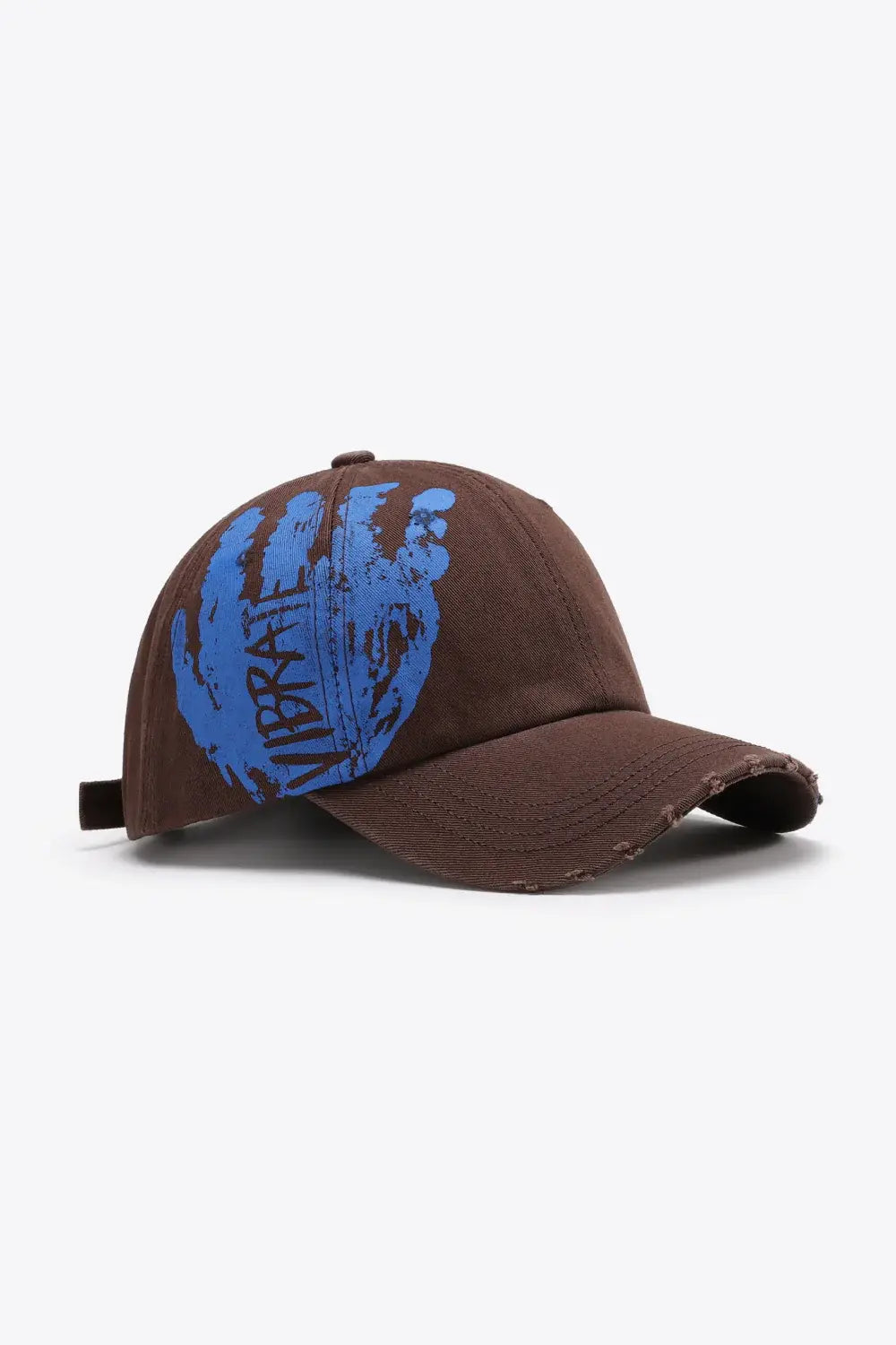 VIBRA Graphic Distressed Adjustable Baseball Cap - Trendsi - Flyclothing LLC