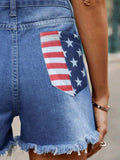 Raw Hem Denim Shorts with Pockets - Trendsi - Flyclothing LLC
