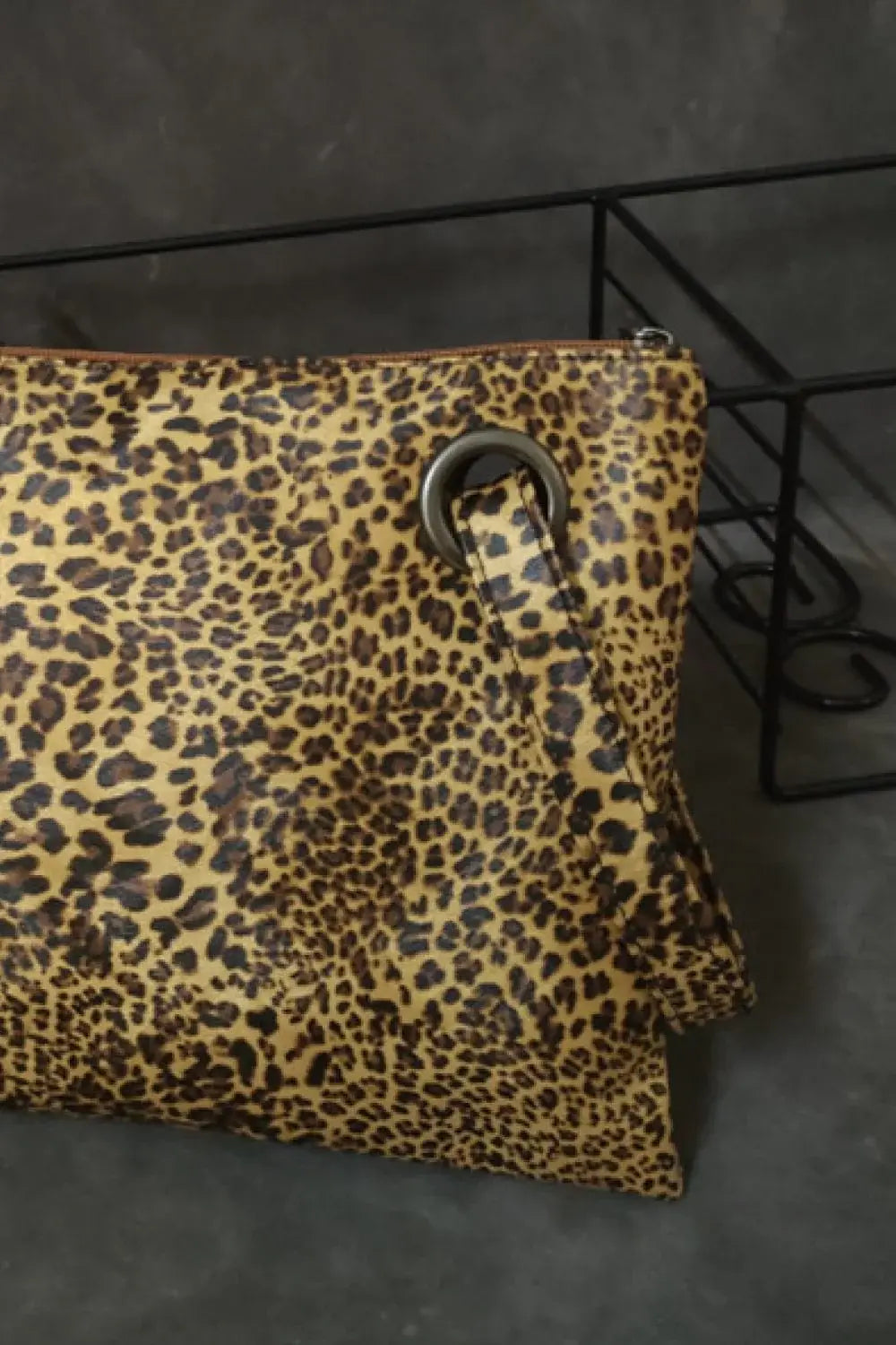 Leopard PU Leather Clutch - Trendsi - Flyclothing LLC