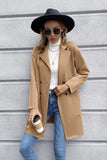 Lapel Collar Long Sleeve Blazer - Trendsi