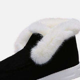 Furry Suede Snow Boots - Trendsi - Flyclothing LLC