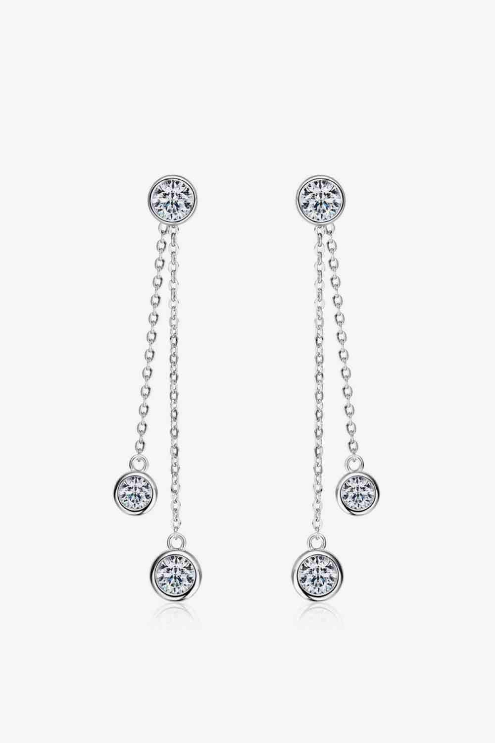 2.6 Carat Moissanite 925 Sterling Silver Earrings - Trendsi